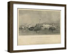 Action of the Gunboats at Memphis, C.1865-Alonzo Chappel-Framed Giclee Print