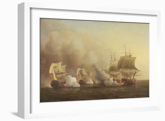 Action Off the Cape of Good Hope, March 9Th, 1757-Samuel Scott-Framed Giclee Print