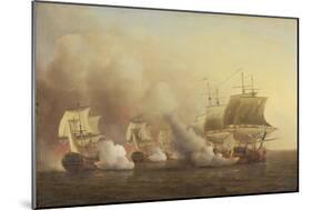 Action Off the Cape of Good Hope, March 9Th, 1757-Samuel Scott-Mounted Giclee Print
