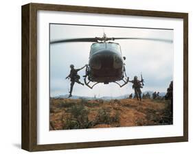 Action Operation Pegasus: American Soldiers Aiding S. Vietnamese Forces to Lift Siege of Khe Sanh-Larry Burrows-Framed Photographic Print