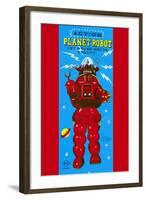 Action Planet Robot-null-Framed Art Print