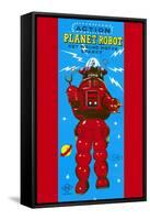 Action Planet Robot-null-Framed Stretched Canvas