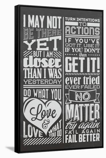 Action Set Black-Vintage Vector Studio-Framed Stretched Canvas