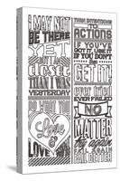 Action Set White-Vintage Vector Studio-Stretched Canvas