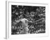 Action Shot of Cincinatti Red's Ted Kluszewski, Following the Direction of Baseball from His Hit-John Dominis-Framed Premium Photographic Print