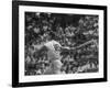 Action Shot of Cincinatti Red's Ted Kluszewski, Following the Direction of Baseball from His Hit-John Dominis-Framed Premium Photographic Print