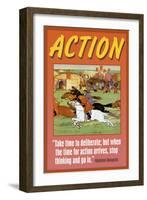Action-null-Framed Art Print