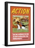 Action-null-Framed Art Print