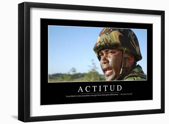 Actitud. Cita Inspiradora Y Póster Motivacional-null-Framed Premium Photographic Print