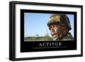 Actitud. Cita Inspiradora Y Póster Motivacional-null-Framed Premium Photographic Print