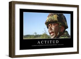 Actitud. Cita Inspiradora Y Póster Motivacional-null-Framed Photographic Print