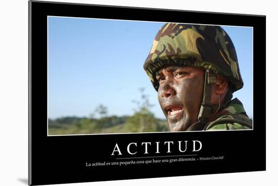 Actitud. Cita Inspiradora Y Póster Motivacional-null-Mounted Photographic Print