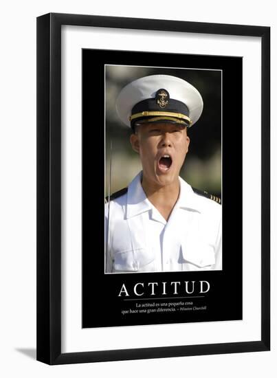 Actitud. Cita Inspiradora Y Póster Motivacional-null-Framed Premium Photographic Print