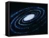 Active Galaxies Visible in Extreme Ultraviolet Wavelengths-Digital Vision.-Framed Stretched Canvas
