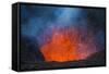 Active Lava Eruption on the Tolbachik Volcano, Kamchatka, Russia, Eurasia-Michael-Framed Stretched Canvas