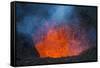 Active Lava Eruption on the Tolbachik Volcano, Kamchatka, Russia, Eurasia-Michael-Framed Stretched Canvas