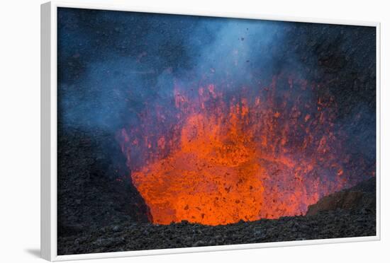 Active Lava Eruption on the Tolbachik Volcano, Kamchatka, Russia, Eurasia-Michael-Framed Photographic Print