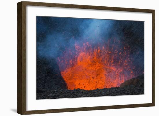 Active Lava Eruption on the Tolbachik Volcano, Kamchatka, Russia, Eurasia-Michael-Framed Photographic Print