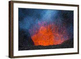 Active Lava Eruption on the Tolbachik Volcano, Kamchatka, Russia, Eurasia-Michael-Framed Photographic Print