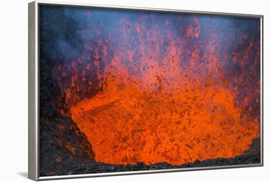 Active Lava Eruption on the Tolbachik Volcano, Kamchatka, Russia, Eurasia-Michael-Framed Photographic Print