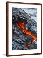 Active Lava Stream, Tolbachik Volcano, Kamchatka, Russia, Eurasia-Michael Runkel-Framed Photographic Print