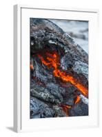 Active Lava Stream, Tolbachik Volcano, Kamchatka, Russia, Eurasia-Michael Runkel-Framed Photographic Print