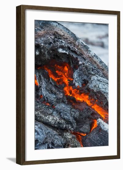 Active Lava Stream, Tolbachik Volcano, Kamchatka, Russia, Eurasia-Michael Runkel-Framed Photographic Print