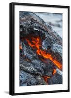 Active Lava Stream, Tolbachik Volcano, Kamchatka, Russia, Eurasia-Michael Runkel-Framed Photographic Print