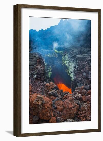 Active Magma in a Stream Below the Tolbachik Volcano, Kamchatka, Russia, Eurasia-Michael Runkel-Framed Photographic Print