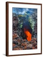 Active Magma in a Stream Below the Tolbachik Volcano, Kamchatka, Russia, Eurasia-Michael Runkel-Framed Photographic Print