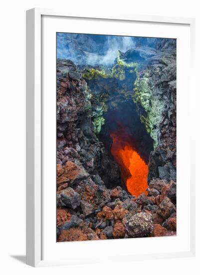 Active Magma in a Stream Below the Tolbachik Volcano, Kamchatka, Russia, Eurasia-Michael Runkel-Framed Photographic Print