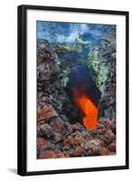 Active Magma in a Stream Below the Tolbachik Volcano, Kamchatka, Russia, Eurasia-Michael Runkel-Framed Photographic Print