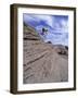 Active Male Rides Slickrock Ridge, Utah, USA-Howie Garber-Framed Photographic Print