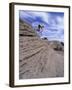 Active Male Rides Slickrock Ridge, Utah, USA-Howie Garber-Framed Photographic Print