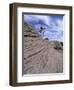 Active Male Rides Slickrock Ridge, Utah, USA-Howie Garber-Framed Photographic Print