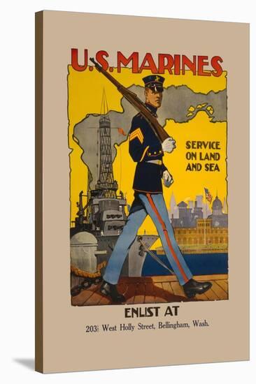 Active Service on Land and Sea-Sidney Riesenberg-Stretched Canvas
