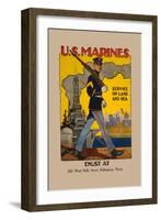 Active Service on Land and Sea-Sidney Riesenberg-Framed Art Print