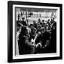 Activist Folk Musician Woody Guthrie Playing for a Crowd of Young New Yorkers in a Park-null-Framed Premium Photographic Print