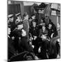 Activist Folk Musician Woody Guthrie Playing for a Group of Servicemen During WWII-Eric Schaal-Mounted Premium Photographic Print