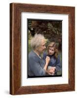 Activist for the Disabled, Helen Keller, Meeting Actress Patty Duke in "The Miracle Worker"-Nina Leen-Framed Photographic Print