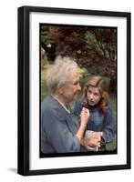 Activist for the Disabled, Helen Keller, Meeting Actress Patty Duke in "The Miracle Worker"-Nina Leen-Framed Photographic Print