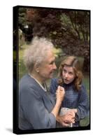 Activist for the Disabled, Helen Keller, Meeting Actress Patty Duke in "The Miracle Worker"-Nina Leen-Stretched Canvas