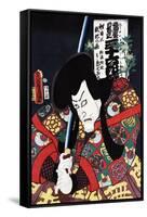 Actor Aku Hichibei, Japanese Wood-Cut Print-Lantern Press-Framed Stretched Canvas