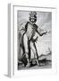 Actor Bellemore in Role of Matamoro in Illusion Comique, 1635, Play by Pierre Corneille-null-Framed Giclee Print