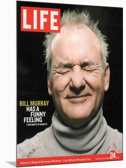 Actor Bill Murray with Eyes Closed, December 24, 2004-Karina Taira-Mounted Photographic Print