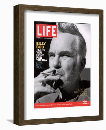 Actor Billy Bob Thornton Smoking a Cigarette, July 22, 2005-Alexei Hay-Framed Photographic Print