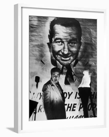 Actor Broderick Crawford Performing in a Scene from the Movie "All the King's Men"-Ed Clark-Framed Premium Photographic Print