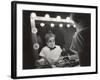 Actor Charles Chaplin Clowning at Make-Up Mirror During Filming of "Limelight"-W^ Eugene Smith-Framed Premium Photographic Print