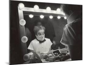 Actor Charles Chaplin Clowning at Make-Up Mirror During Filming of "Limelight"-W^ Eugene Smith-Mounted Premium Photographic Print