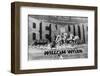 Actor Charlton Heston Posing in Front of Billboard of Film, Ben Hur-null-Framed Photographic Print